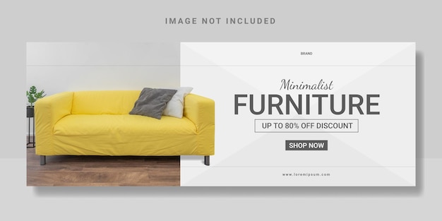 Furniture sale promotion social media cover or web banner