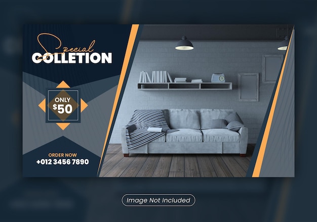 Furniture Sale Social Media Banner Design template