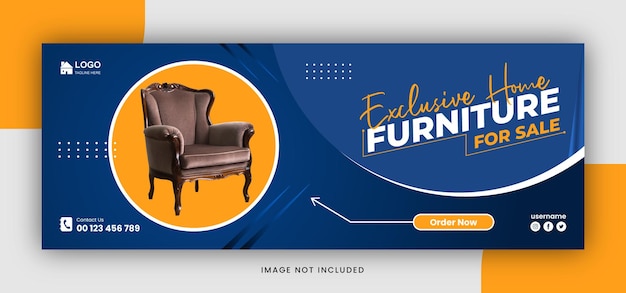 Furniture sale social media banner template