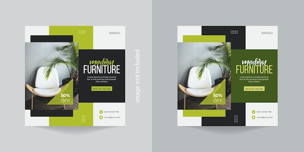 Furniture sale social media and instagram post template