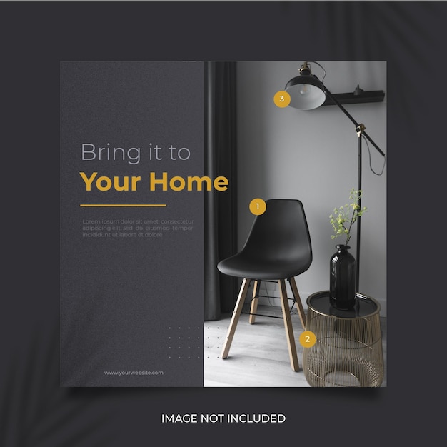 Furniture sale social media and instagram post template