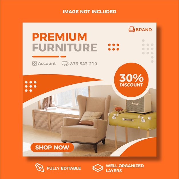 Furniture Sale Social Media Post Template