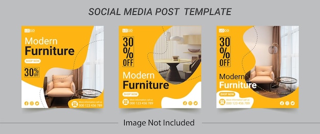 furniture sale social media post template