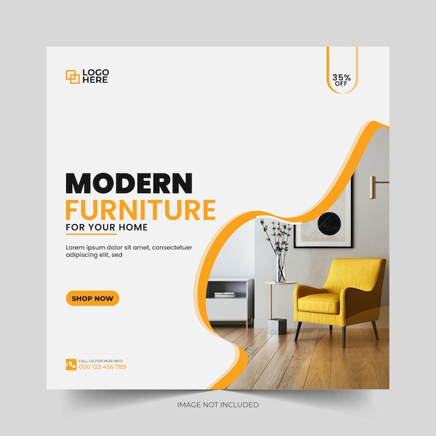 Furniture sale social media post template