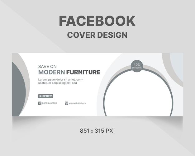 Furniture social media cover design post