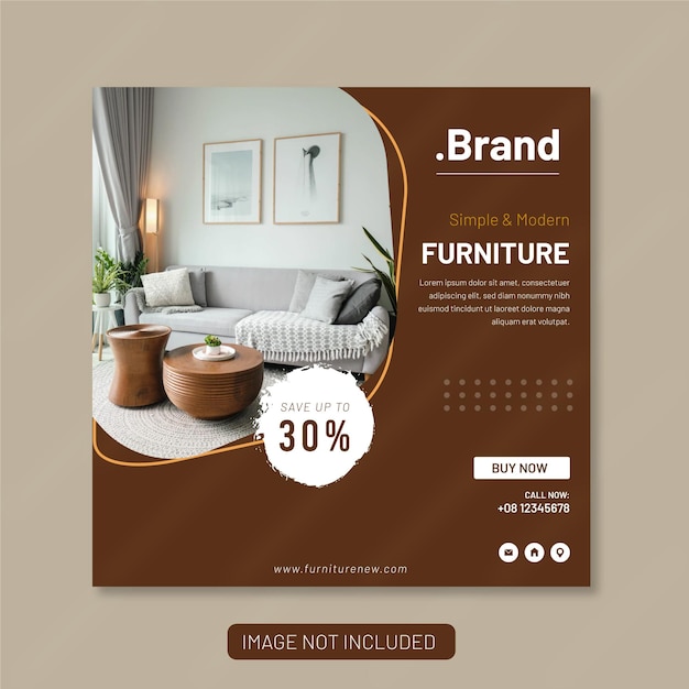 Furniture social media instagram post banner template or banner