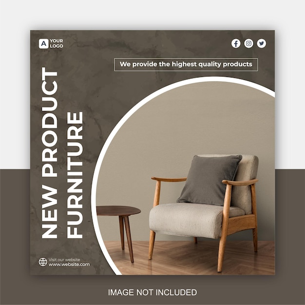 Furniture social media instagram post banner template