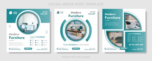 Furniture social media instagram post template