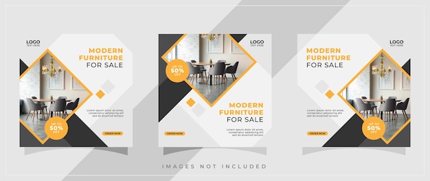 Furniture social media and instagram post template