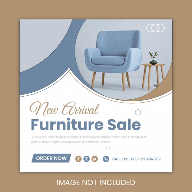 Furniture social media instagram post template