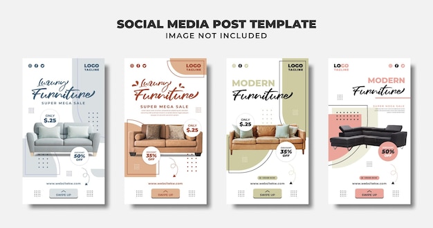 Furniture Social Media Instagram Story And Banner Template For Promotion