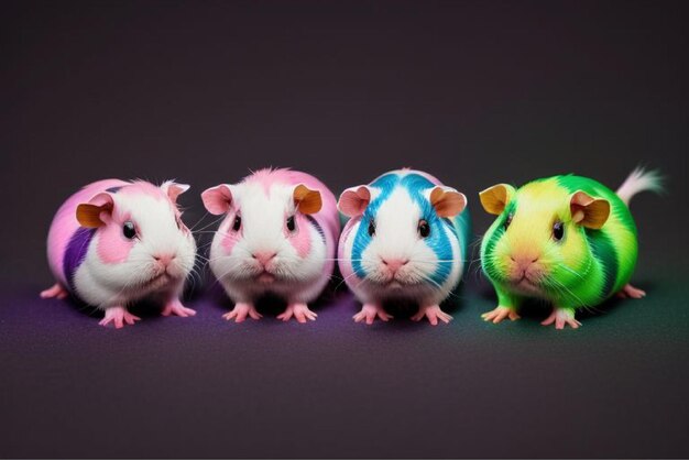 Vector furry friends forever guinea pig lovers unite