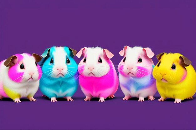 Vector furry friends forever guinea pig lovers unite