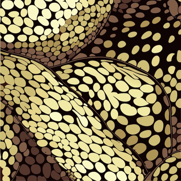 furry wild animal hidesnake skin pattern vector illustration