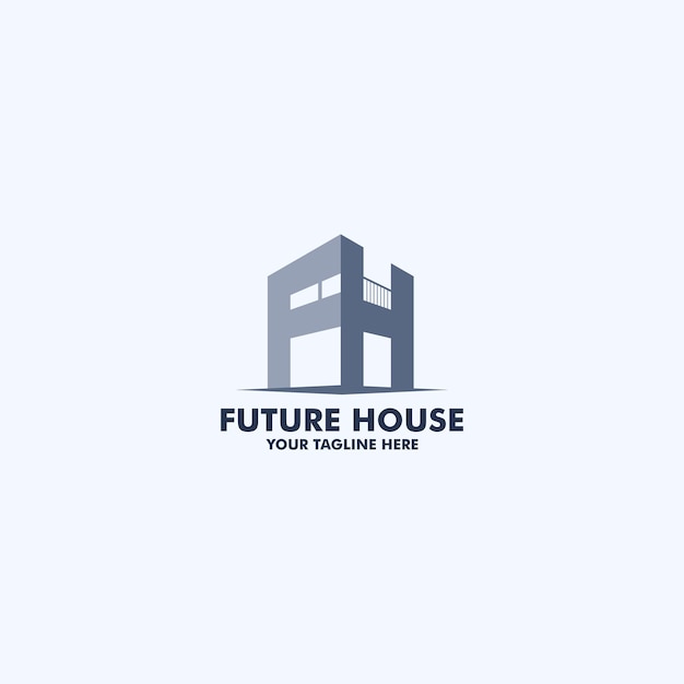 Vector future house logo for a real estate company with a letter a on a white background