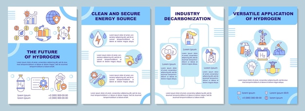 Future of hydrogen brochure template. Secure energy source.