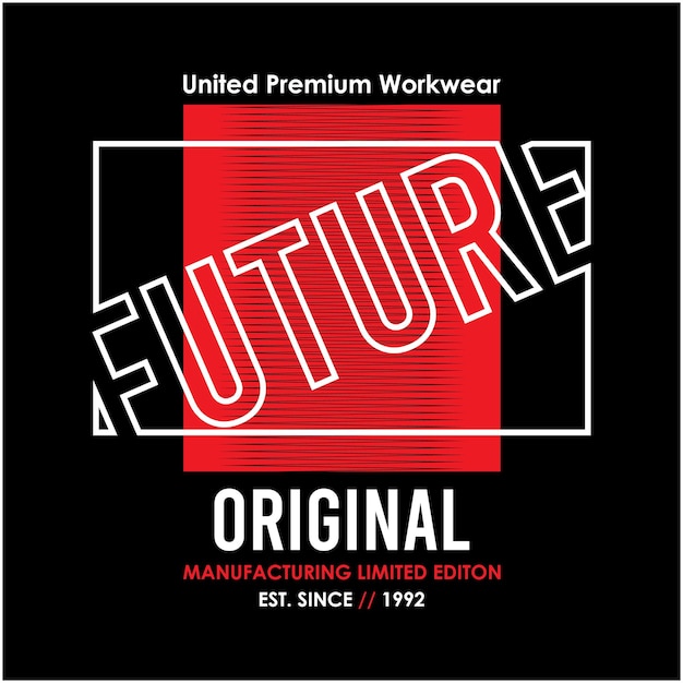 Vector future original simple typography and premium vector design