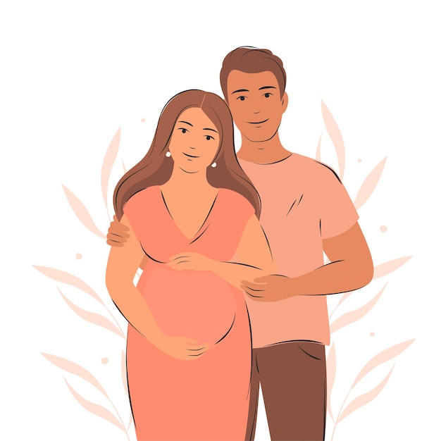 Future parents, pregnant woman. Child expectation, happy family. Pregnancy and breastfeeding concept