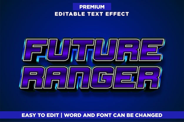 Future Ranger, Editable Game Logo Style Text Effect