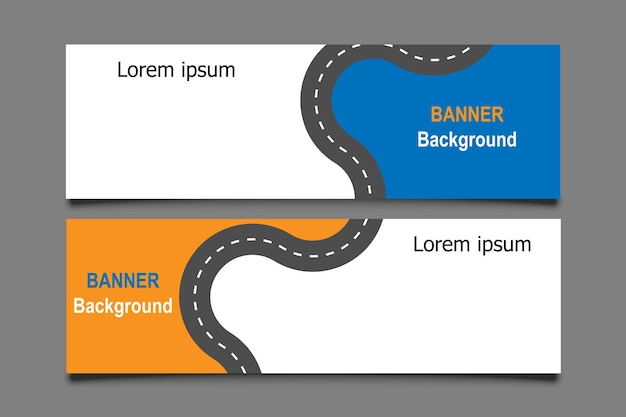 Future and road banner template with copy space for individual text using shape and dot website application marketing poster and media design on the grey background