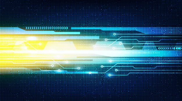 Future Speed Light on Circuit Microchip Technology, Hi-tech Digital