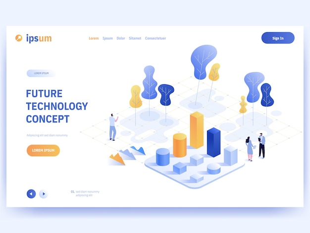 Future technology concept banner template