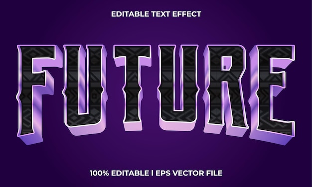 future text effect editable, modern lettering typography font style, glossy 3d text for tittle.