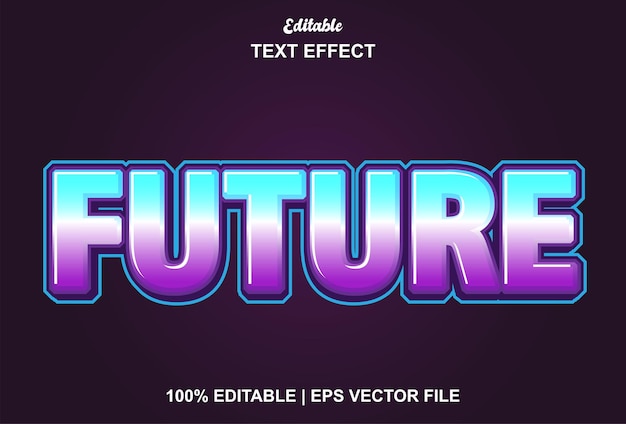 Future text effect with text style and editable