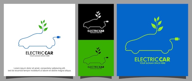 Future vehicle electric car logo template