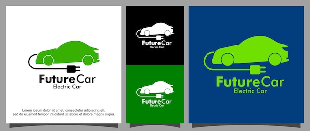 Future vehicle electric car logo template