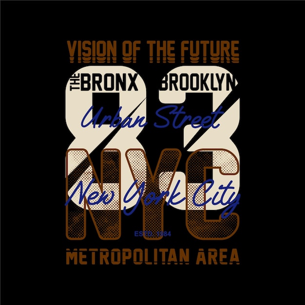 future vision the bronx graphic vector typography t shirt print