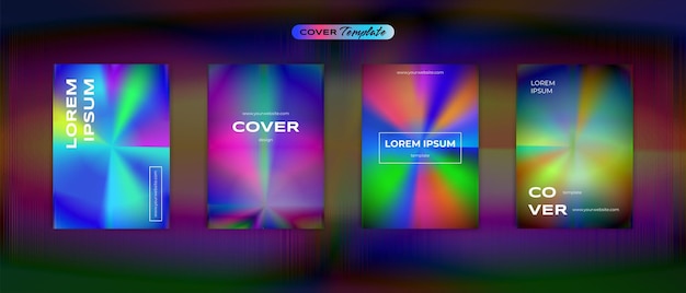 Futuristic 80s cover design retro chic vibrant back to the future theme collection vector background for flyers banners posters invitations gift cards brochures