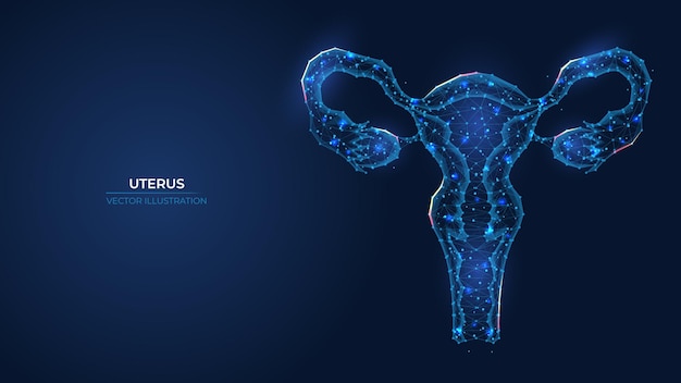 Futuristic abstract uterus symbol