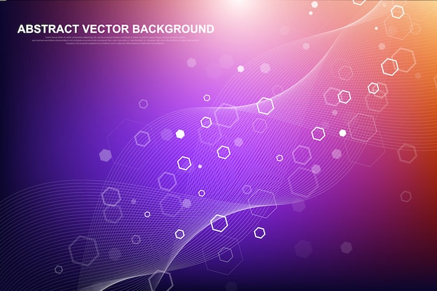 Futuristic abstract vector background blockchain technology. Peer to peer network business concept.