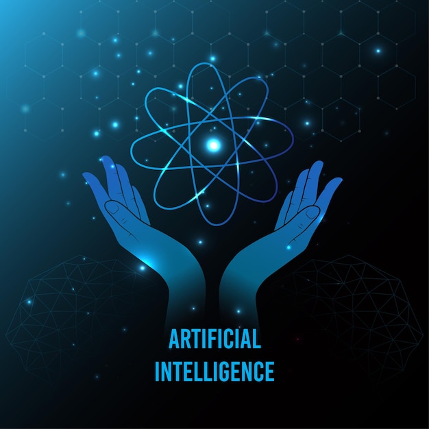 Futuristic Artificial intelligence background. Technology Science Day background