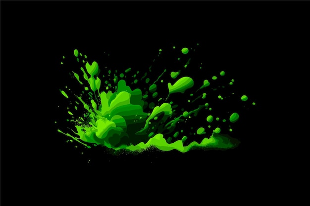 Futuristic banner paint splash fluid background