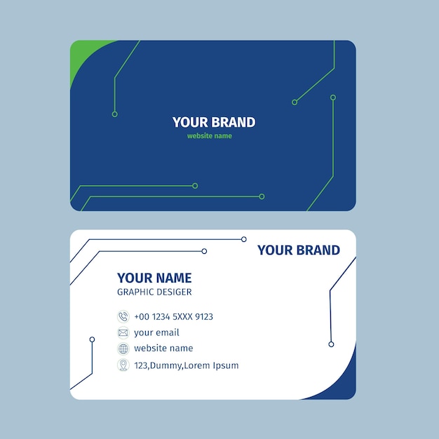 Futuristic business card design template