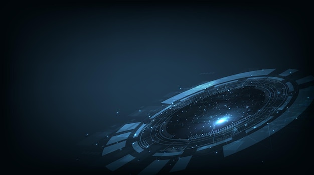 Futuristic Circular digital technology background