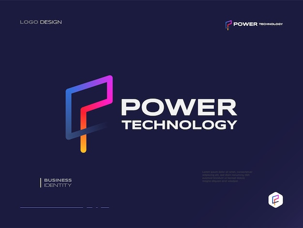 Futuristic and Colorful Letter P Logo Design with Liquid Style Suitable for Business and Technology Logo