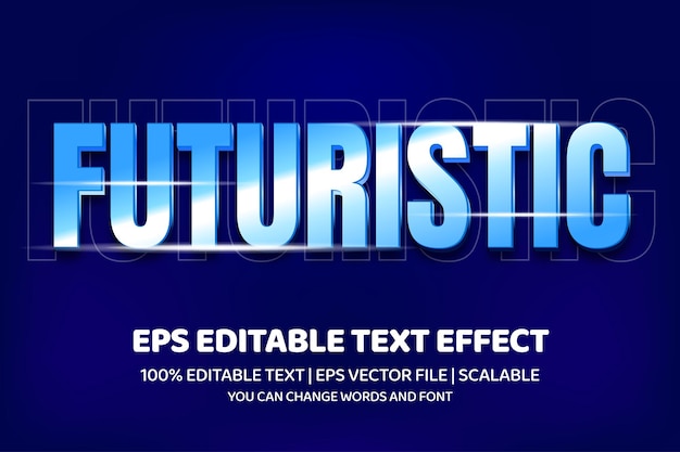 Futuristic Editable text effect