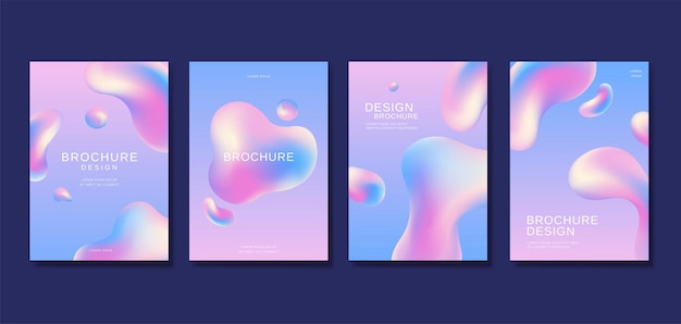 Futuristic fluid cover template