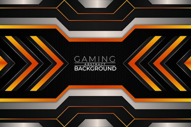 Futuristic Gaming Background Orange Style