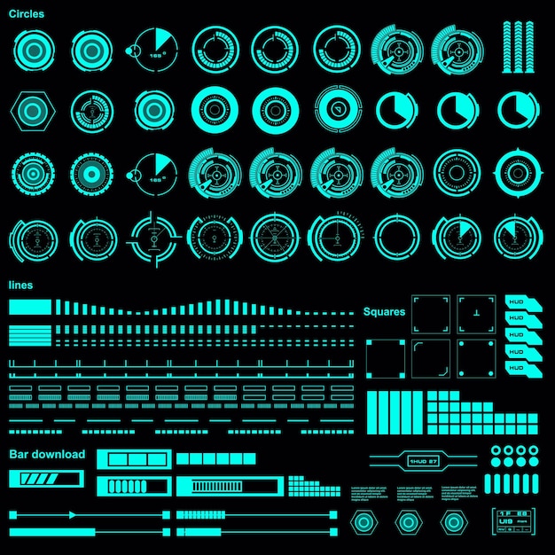 Futuristic green virtual graphic touch user interface