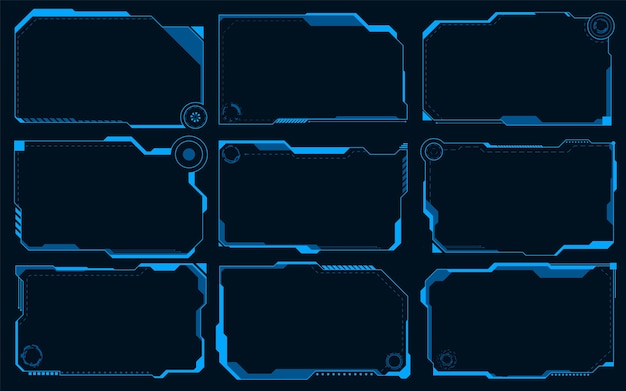 Futuristic HUD abstracts.Future blue monochrome theme concept background.