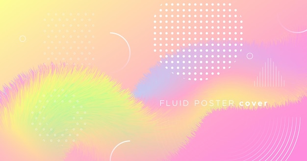 Futuristic liquid shape abstract fluid curved background