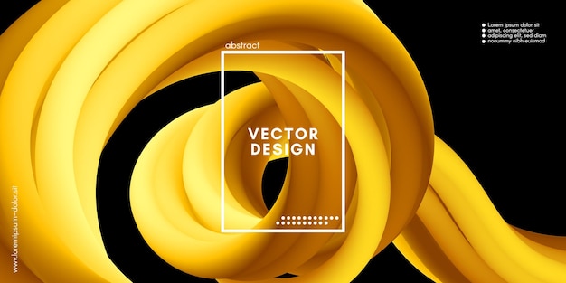 Vector futuristic liquid shape abstract fluid curved background