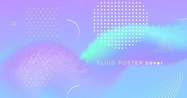 Futuristic liquid shape abstract fluid curved background