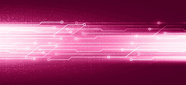 Futuristic Pink Digital Circuit with Network Technology on Future Background,Speed and Connection Concept design,Vector illustration.