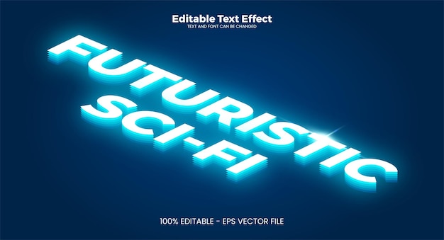 Futuristic Scifi editable text effect in modern trend style