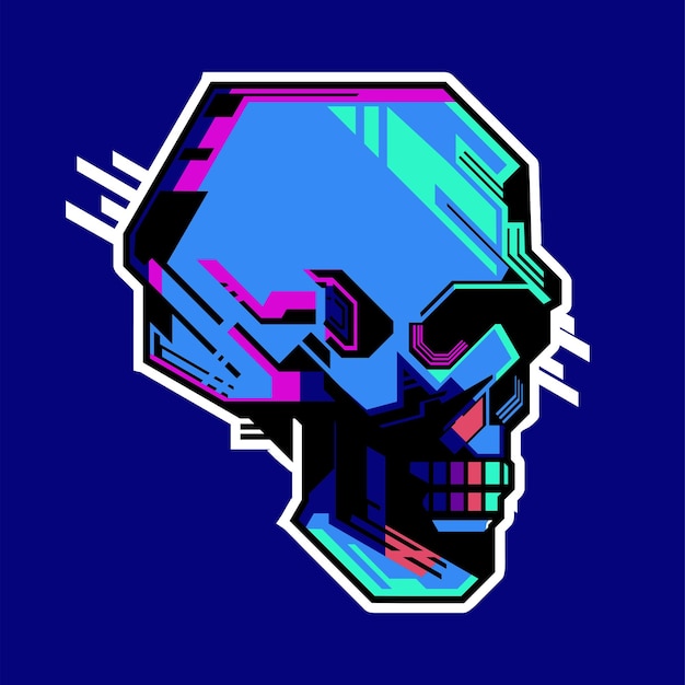 futuristic skull